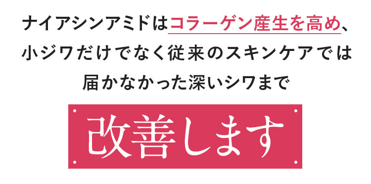 深いシワまで改善します
